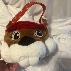 Buc-ees Plush Animal Face Purse with Red Strap